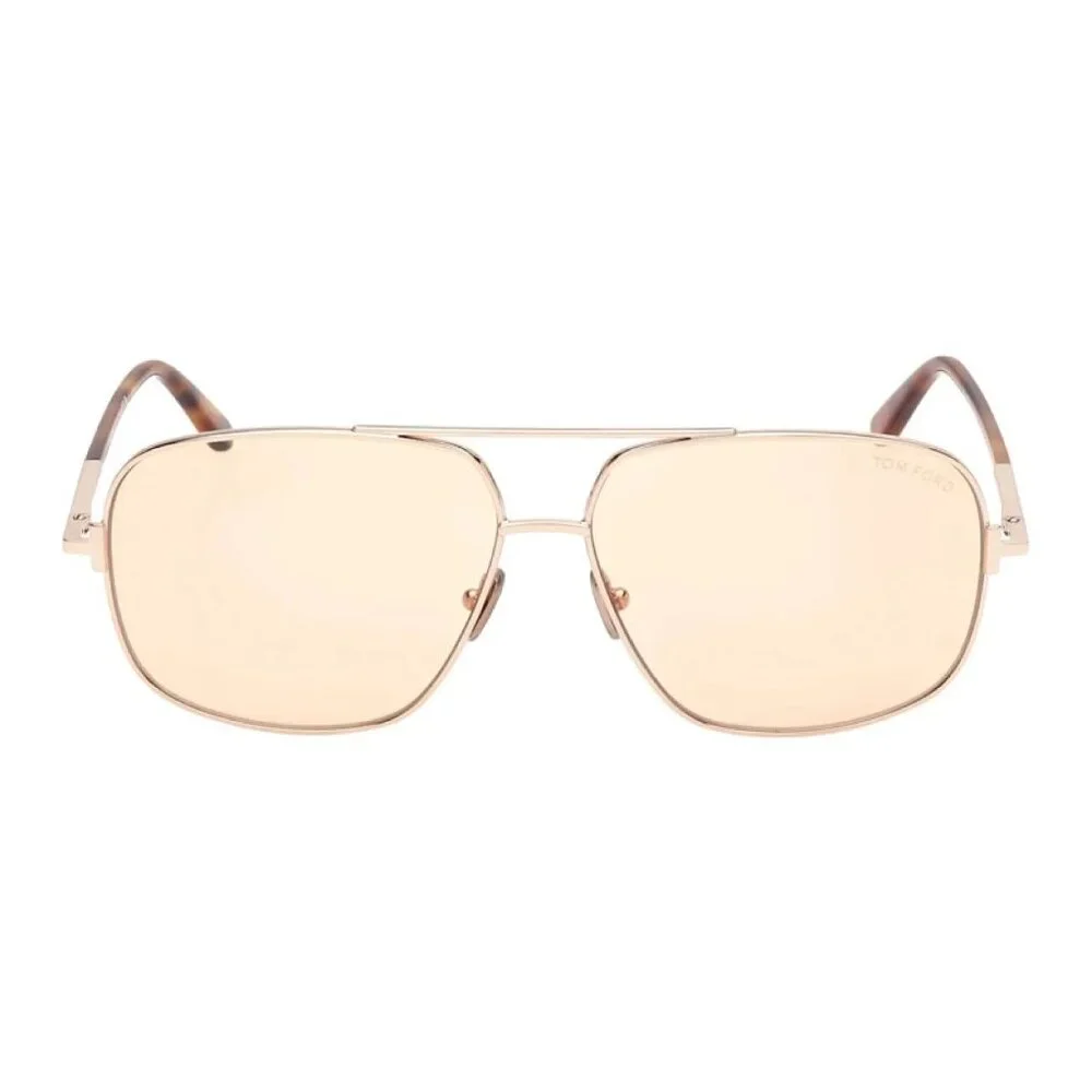 NEW TOM FORD SUNGLASSES GOLD/BROWN MEN AVIATOR EYEWEAR